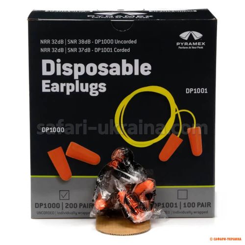 Беруші зі шнурком Pyramex DP1001 (SNR 37 дБ) 
