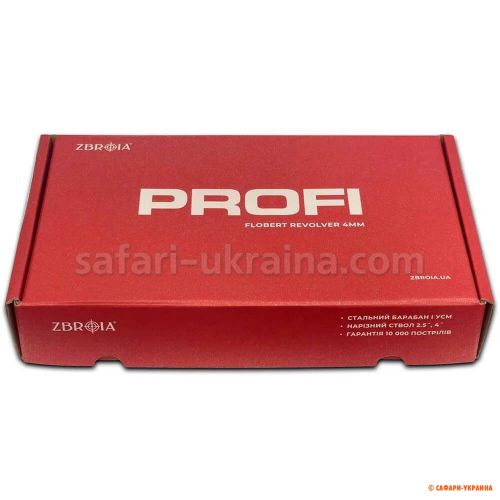 Револьвер Флобера ZBROIA PROFI-4 дюйма (чёрный/пластик)