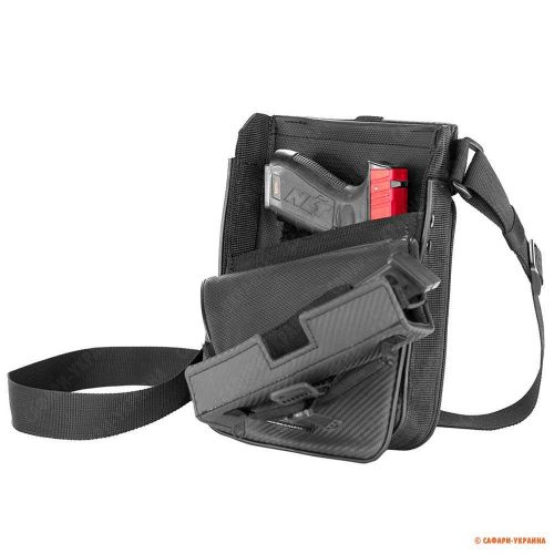 Сумка для прихованого носіння зброї 9TACTICAL Casual Bag Deluxe S Black Carbone 