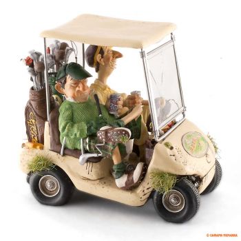 Статуэтка сувенирная Forchino Golf Cart (Гольф-кар), цвет: кремовый, 35 х 18 х 13 см