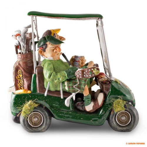 Сувенір ручної роботи Forchino Golf Cart (Гольф-кар), колір: зелений, 15 х 20 х 18 см 