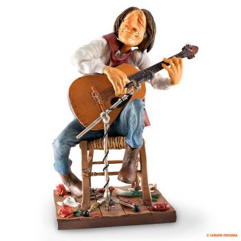 Статуетка з пап`є-маше Forchino The Guitar Player (Гітарист), 17 х 17 х 31 см