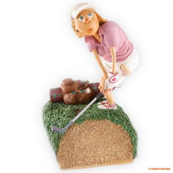 Фігурка з пап`є-маше Forchino The Lady Golf (Леді-гольф), 38 х 26 х 18 см