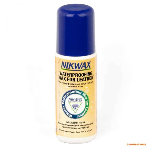 Водовідштовхувальний засіб для взуття зі шкіри NIKWAX Waterproofing Wax for Leather, безбарвне, 125 мл 