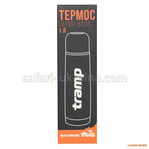 Термос туристический Tramp Basic, серый, 1 л