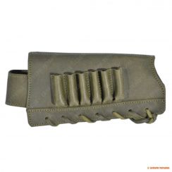 Шкіряний патронташ на приклад Волмас на шнурівці, для кал.7,62, оливковий