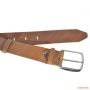 Ремень брючный мужской кожаный Волмас Ретро 4*100 см, цвет: светло-коричневый