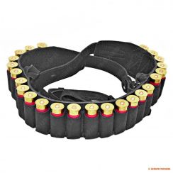 Відкритий патронташ Волмас, на 24 гладких патрона, шкіра, колір: чорний