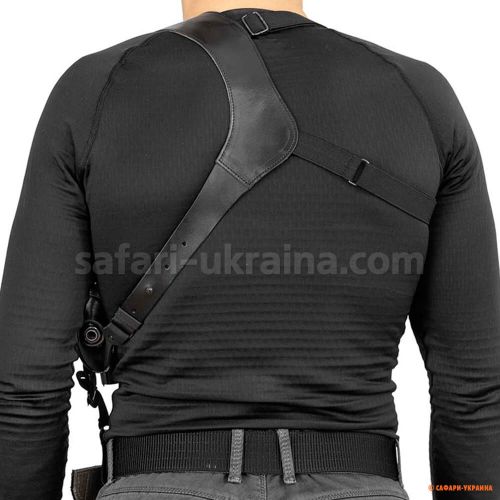 Подплечная, поясная кожаная кобура для ПМ, черная
