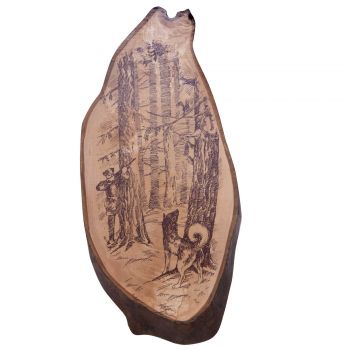 Декоративная деревянная доска с шелкотрафаретом Акрополис 