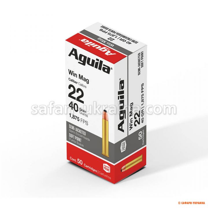 Aguila 22 Win Mag, Semi-Jacketed Soft Point, 40 grs/2.59 gr