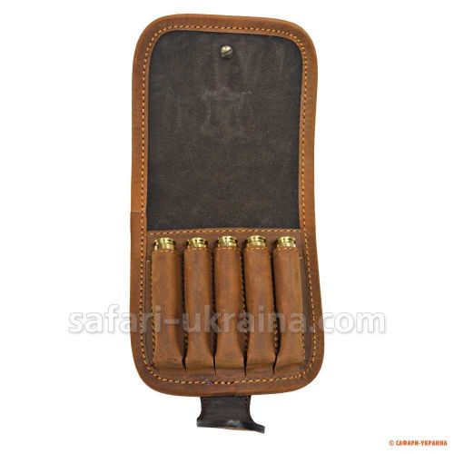 Патронташ кожаный на ремень Artipel Cartridge Case GBP 09, на 5 нарезных патронов