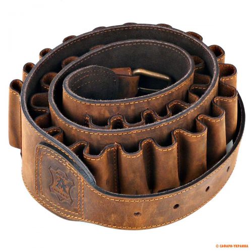 Поясний шкіряний патронташ 20 калібру Artipel CA 04/20, на 30 патронів 