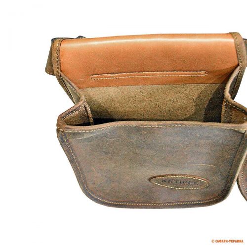 Сумка мисливська з поясом Artipel BORSA 025, на 110 патронів, натуральна шкіра 