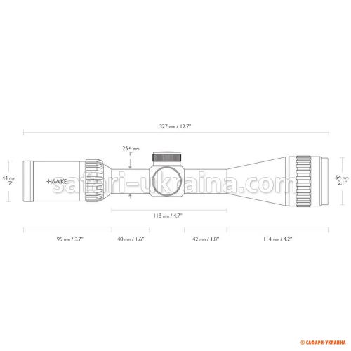 Прицел Hawke Airmax 4-12х40 c сеткой AMX