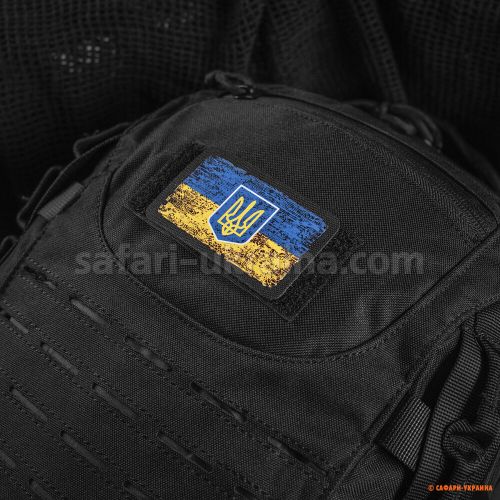 M-Tac нашивка прапор України з гербом вінтаж, Black 