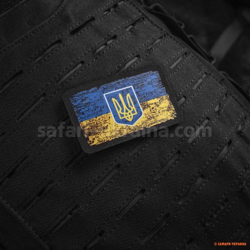 M-Tac нашивка прапор України з гербом вінтаж, Black 
