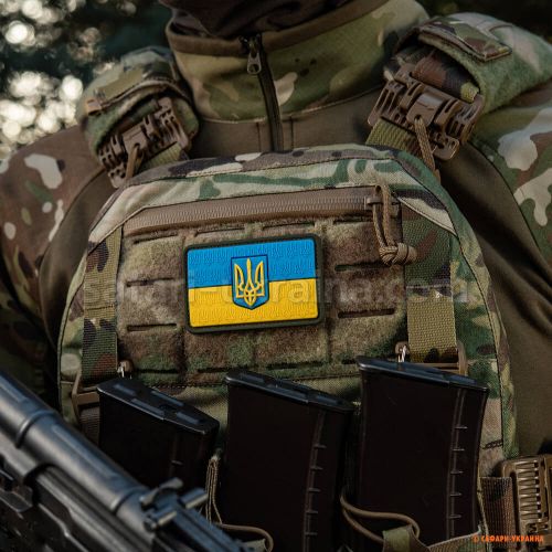 M-Tac нашивка флаг Украины с гербом,  рельефный, PVC