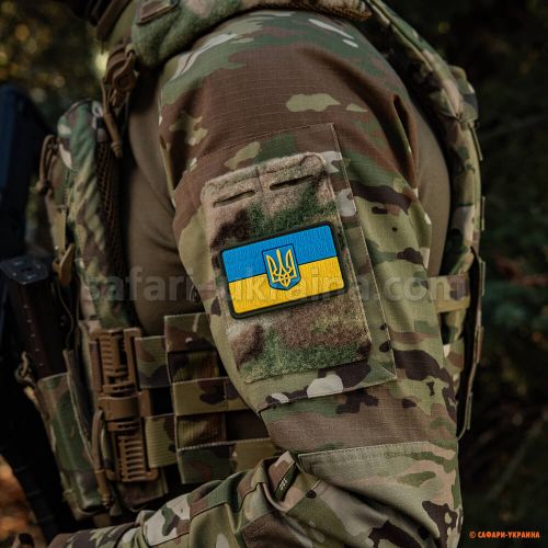 M-Tac нашивка флаг Украины с гербом,  рельефный, PVC