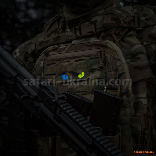 M-Tac нашивка Cat Eyes Laser Cut Multicam/Yellow/Blue/GID 