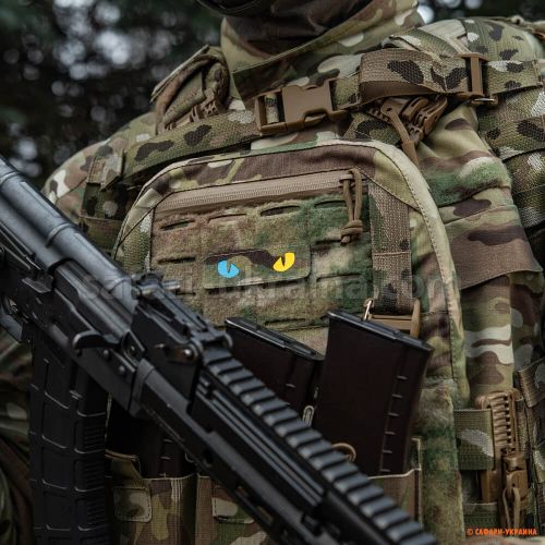 M-Tac нашивка Cat Eyes Laser Cut Multicam/Yellow/Blue/GID 