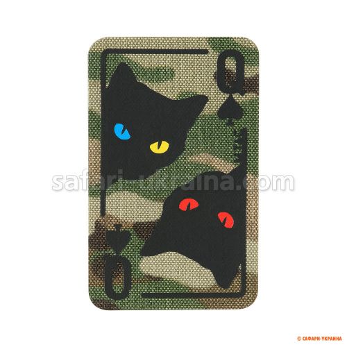 M-Tac нашивка Queen of spades Multicam/Black 