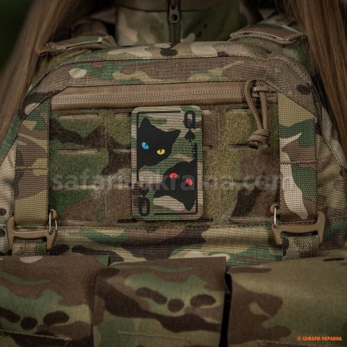 M-Tac нашивка Queen of spades Multicam/Black 