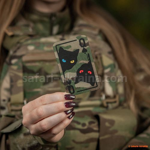 M-Tac нашивка Queen of spades Multicam/Black 