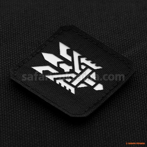 M-Tac нашивка Тризуб (стилізація) Laser Cut мала Black/GID 
