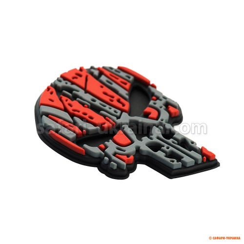 M-Tac нашивка Ukrainian Punisher 3D PVC Red/Black