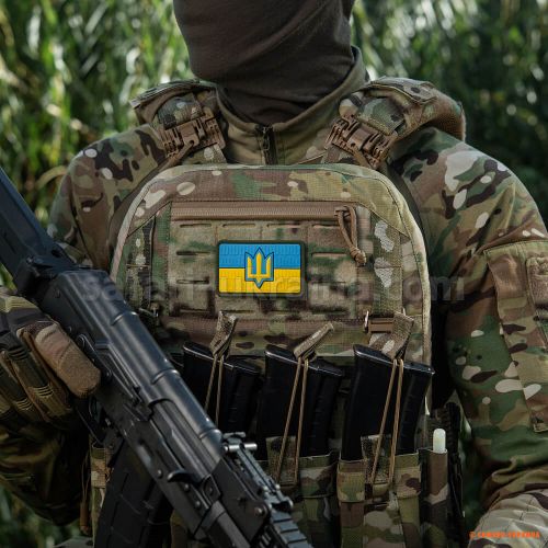 M-Tac нашивка прапор України з тризубом ЗСУ PVC full-color 