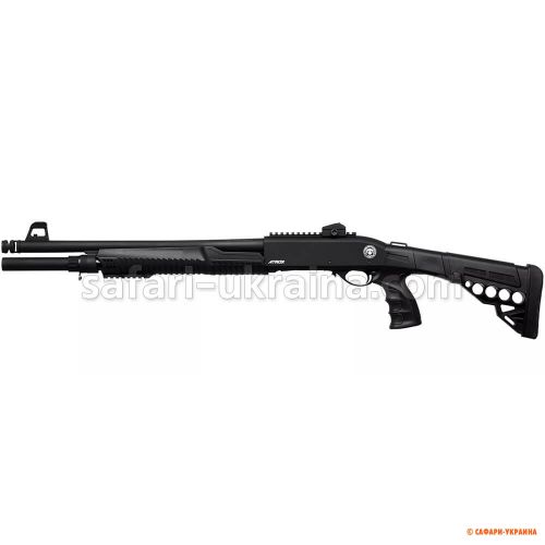 Помпова рушниця Huglu ATROX Tactic Black Telescopic Stock 12/47 