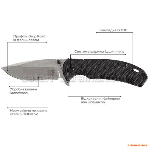 Cкладной нож Skif Sturdy II SW Black