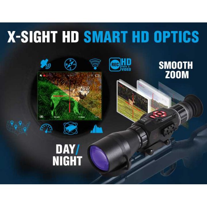 Приціл день/ніч для полювання ATN X-Sight II HD 5-20x, об`єктив 85мм + ІК ліхтар 