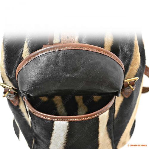 Шкіряний рюкзак Safari Zebra, з натуральної шкіри зебри 