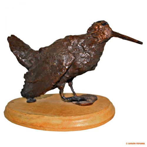 Бронзова статуетка на дерев`яній підставці Woodcook Bronze Statue 