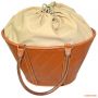 Шкіряна сумка для пікніка від дизайнера Alexandre Mareuil, світло-коричнева 