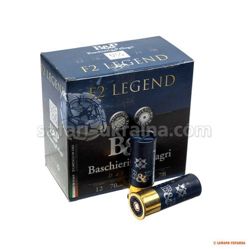 Патрон спортивный Baschieri & Pellagri F2 LEGEND, кал. 12/70, дробь 7,5, навеска 24 г. Патрон спортивный Baschieri & Pellagri F2 LEGEND, кал. 12/70, дробь 7,5, навеска 24 г.
