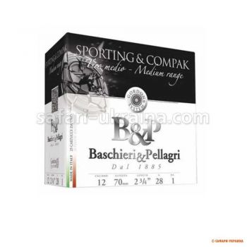 Патрон Baschieri & Pellagri Sporting&Compak MR кал.12/70, №8.5, навеска 28 г