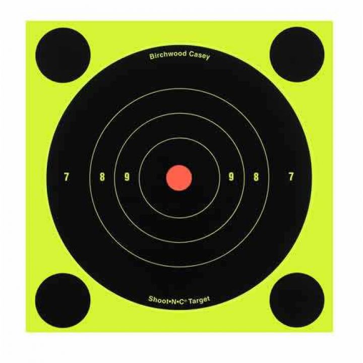 Мішень проявляюча потрапляння Birchwood Bull's-eye Targets, 15 см, 12 мішеней 