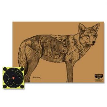 Мишень Волк Birchwood Casey Coyote Silhouette Kit, 61 см, + 8 наклеек