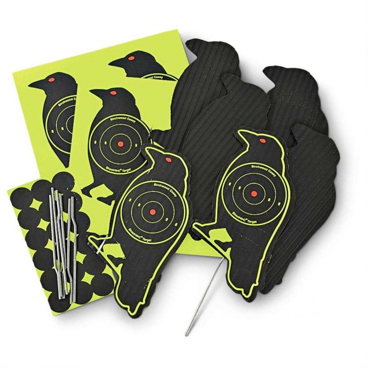 Мішені для стрільби Ворони Birchwood Crow, 20 см, 6 мішеней з підставками 