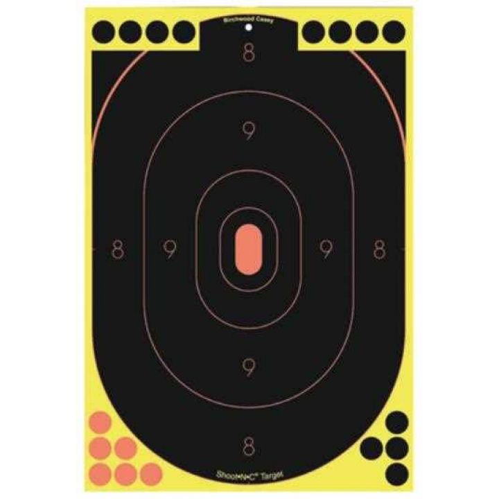 Мишень для стрельбы Birchwood Silhouette Targets, 12 х 46 см, 5 штук, 90 наклеек