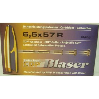 Патрон Blaser, кал.6.5x57 R, тип пули: CDP, вес: 8,2 g/127 grs