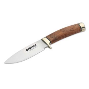 Небольшой охотничий нож Boker Carbon Steel Hunter, длина клинка 86 мм, дерево