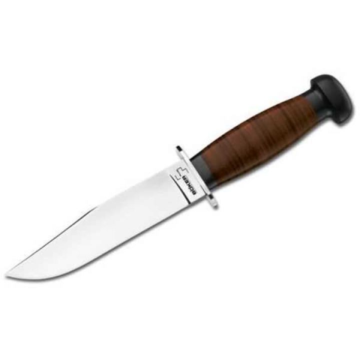 Охотничий нож Boker MARK 1 NAVY, длина клинка 139 мм, кожаный