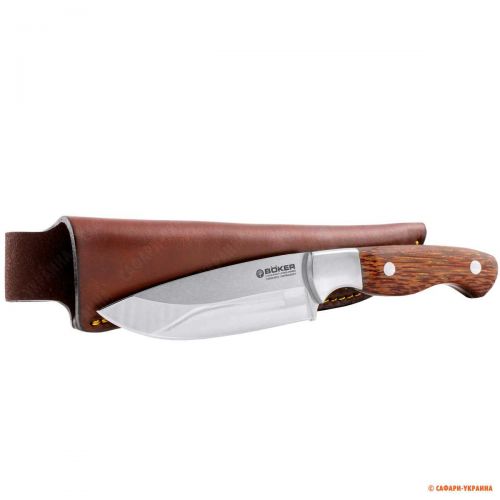 Немецкий охотничий нож Boker Terra Africa, длина клинка 106 мм, дерево