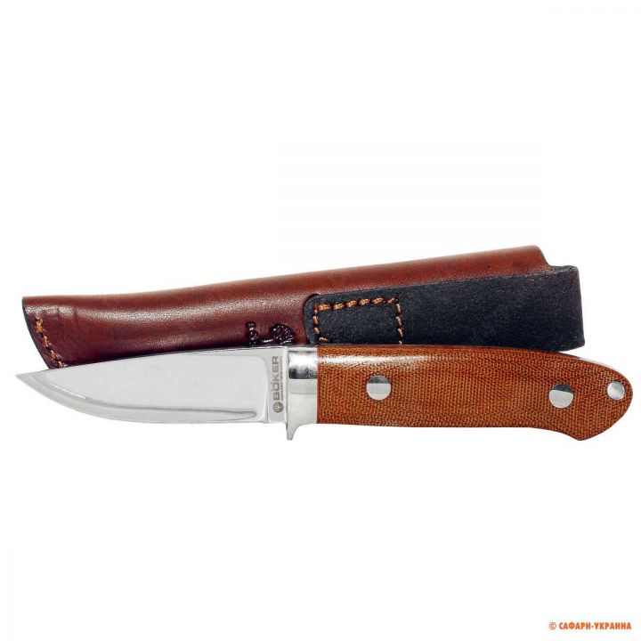 Немецкий охотничий нож Boker Arkansas Hunter, длина клинка 91 мм, микарта