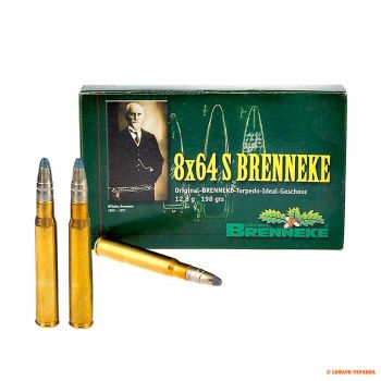Патрон Brenneke, кал.8x64 S, тип пули: TIG (ID), вес: 12,8 g/198 grs