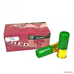 Патрон Cheddite Super T5, кал.12/70, дробь №0 (3,9 мм), навеска 42 г